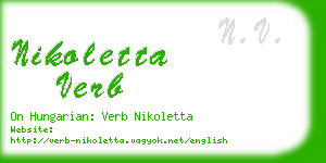 nikoletta verb business card